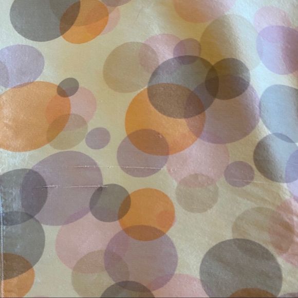 Preloved 100% silk Silkland wrap top with orange/purple bubble pattern - Picture 12 of 12